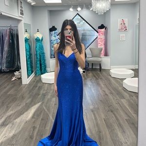 Royal blue prom dress in great condition
